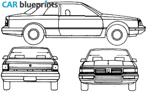 1989 Oldsmobile Cutlass Ciera Sedan blueprint