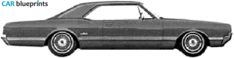 1966 Oldsmobile Cutlass Holiday Coupe blueprint