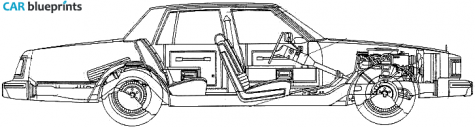 1980 Oldsmobile Delta 88 4 door Sedan blueprint