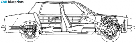 1981 Oldsmobile Omega Sedan blueprint