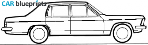 1969 Opel Admiral B Sedan blueprint