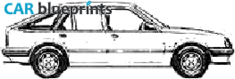 1982 Opel Ascona 5 door Hatchback blueprint