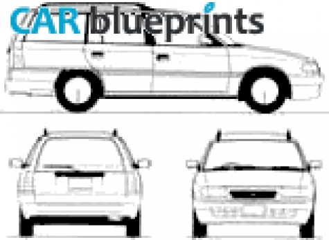 1994 Opel Astra Caravan GL Wagon blueprint