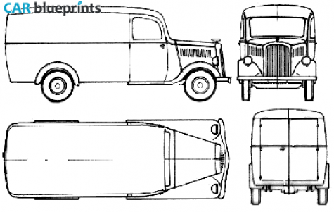 1932 Opel Blitz 1.5t Van blueprint