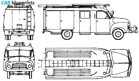 1957 Opel Blitz 1.5t Fire Truck blueprint