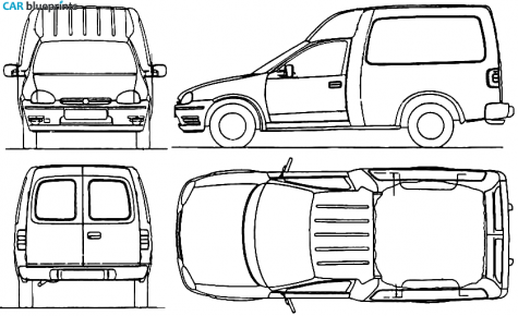 1999 Opel Combo Van blueprint