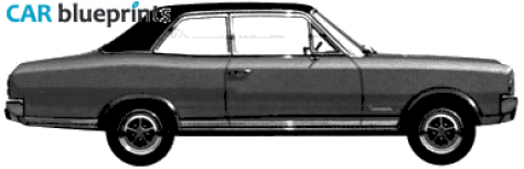 1968 Opel Commodore A GS 2-door Sedan blueprint