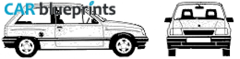 1991 Opel Corsa Hatchback blueprint