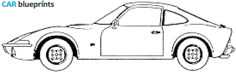 1970 Opel GT Coupe blueprint