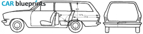 1972 Opel Kaddet Wagon blueprint
