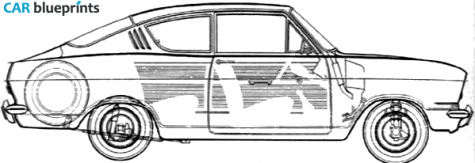 1966 Opel Kadett B Coupe blueprint