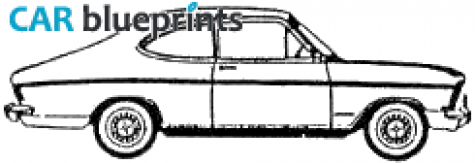 1966 Opel Kadett  Rallye Coupe blueprint