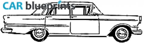 1959 Opel Kapitan Sedan blueprint