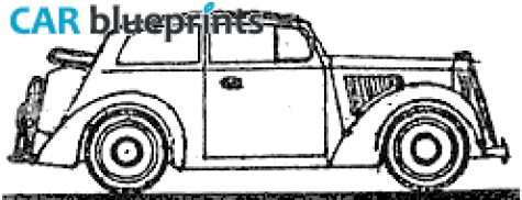 1935 Opel Olympia Cabriolet blueprint