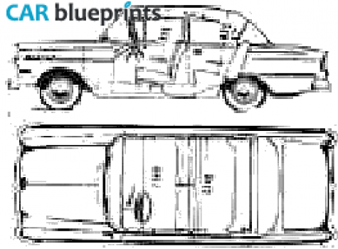 1958 Opel Rekord 2 door Sedan blueprint