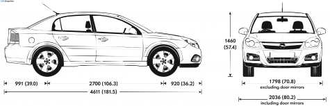 2007 Opel Vectra Hatchback blueprint