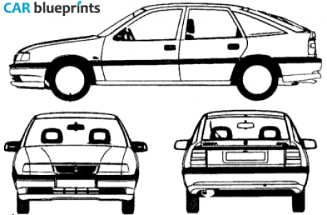 1988 Opel Vectra A Hatchback blueprint