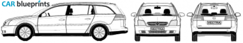 2005 Opel Vectra Wagon blueprint