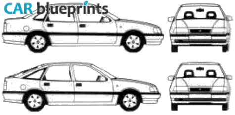 2003 Opel Vectra  V6 Sedan blueprint