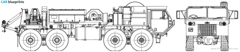 2006 Oshkosh HEMTT M984 A2 Wrecker Truck blueprint