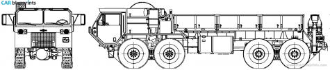 2006 Oshkosh HEMTT M985 A2 Truck blueprint