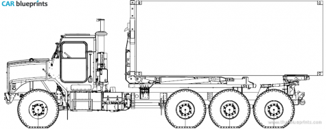 2006 Oshkosh LHS 16.5 ton 8x8 Truck blueprint