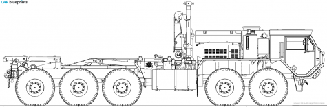 2007 Oshkosh LVSR Truck blueprint