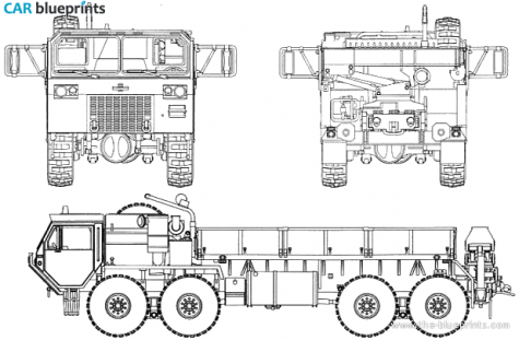 Oshkosh M977 8x8 Truck blueprint