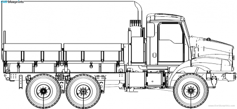 2006 Oshkosh MTT 6x6 Truck blueprint