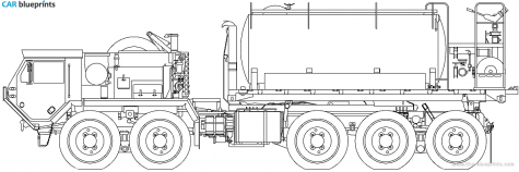 2006 Oshkosh PLS Water Truck Truck blueprint