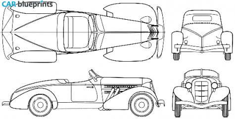 1935 Other Auborn 851 Speedster Roadster blueprint