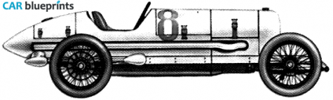 1921 Other Austro Daimler GP OW blueprint