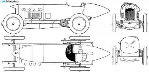 1910 Other Blitzen-Benz OW blueprint