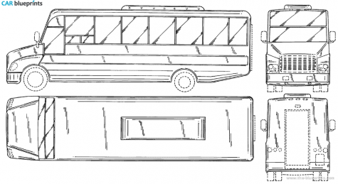 Other International School Coach Bus blueprint