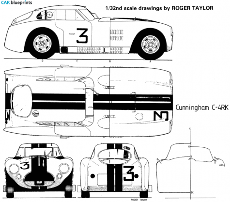 1952 Other Cunningham C4RK Coupe blueprint