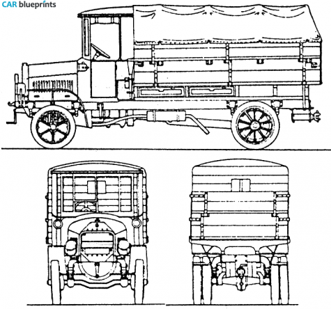 1915 Other Daimler Marienfelde WWI Truck blueprint