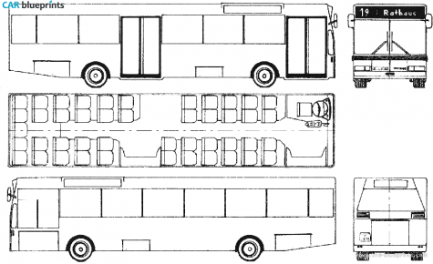 1976 Other Falkenried VOV Linienbus Bus blueprint