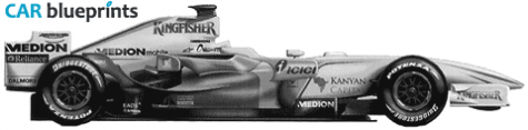 2008 Other Force India FI08 Ferrari 056 F1 GP OW blueprint