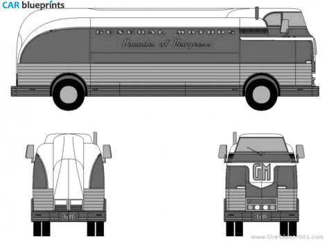 1940 Other GM Futurliner Bus blueprint