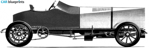 1904 Other Gobron Brillie Land Speed Rekord Car OW blueprint