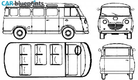 1955 Other Goliath Express Luxus Microbus Minivan blueprint