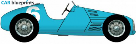 1952 Other Gordini Type 16 F1 GP OW blueprint