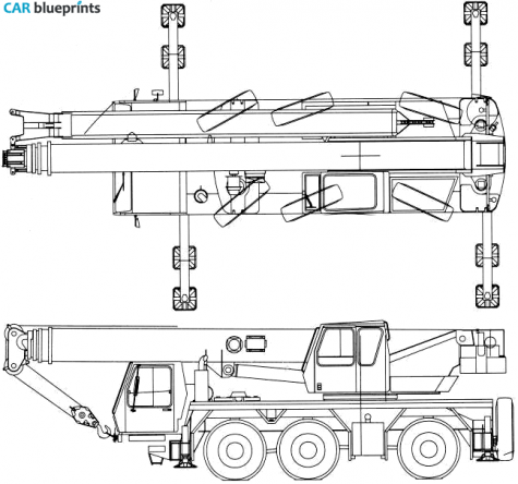 2006 Other Grove GMK-3050 60t Crane Truck blueprint