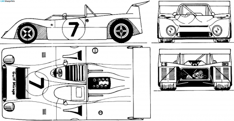 1974 Other Gulf Mirage M6 Le Mans OW blueprint