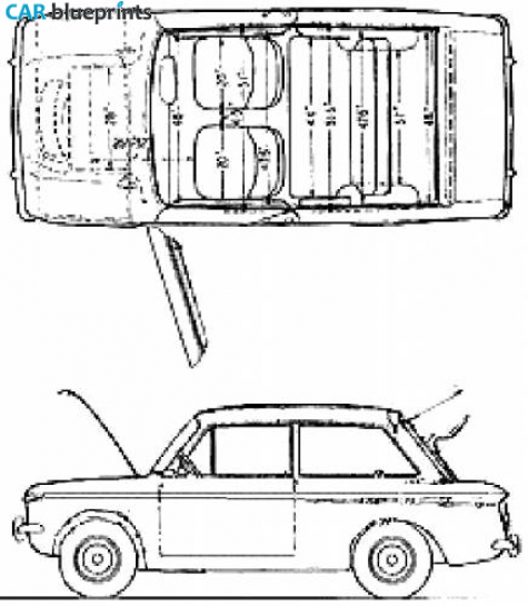 1965 Other Hillman Imp Super Sedan blueprint