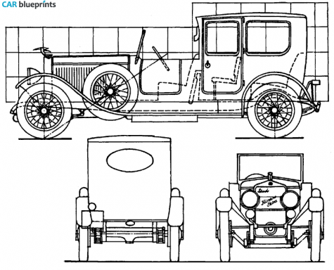 1924 Other Hispano Suiza Phaeton blueprint