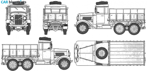 Other Ija Type-94 6-wheel Cargo Carrier Canvas Hardtop Truck blueprint