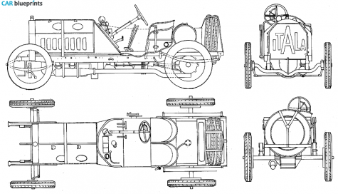 1907 Other Itala GP Coupe blueprint