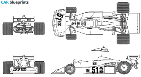 1976 Other Kojima KE007 F1 OW blueprint