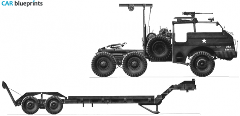 Other M26A Dragon Wagon + M15 Trailer Truck blueprint